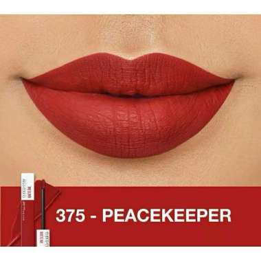 Maybelline Superstay Matte Ink Liquid Matte Lipstick Waterproof Make Up Transferproof 16jam 375 peac