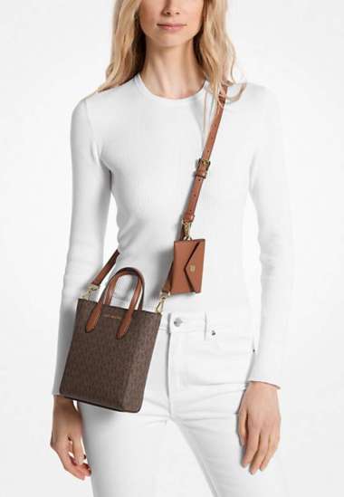 Vincent Extra-Small Logo Crossbody Bag With Card Case Brown