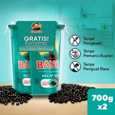 Bango Kecap Bango 700gram X 2 Free Kontainer/Box Tebal 2x700 gram (kecap+box)