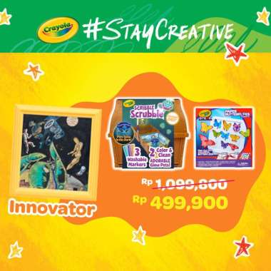 Bundling Crayola - Innovator Package (Scribble Scrubbie Glow Chest + Stream Paper Butterflies Scienc