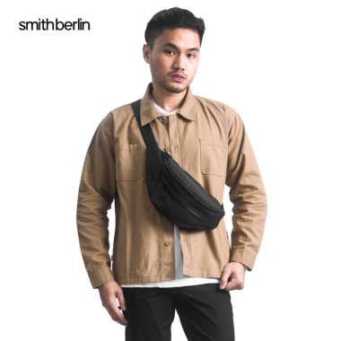 Smith Berlin Tas Pinggang Pria Walter Premium Water Resistant Waist Bag Kasual Black