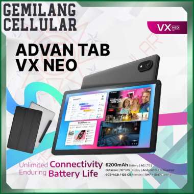 Advan Tab VX Neo 4/128 ( 4GB/ 128GB ) 10.1" IPS Screen , Tablet 10 inch, Android 14, Baterai 6200mAh