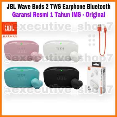 JBL Wave Buds 2 TWS Earphone Bluetooth - Garansi Resmi 1 Tahun IMS - Original Black