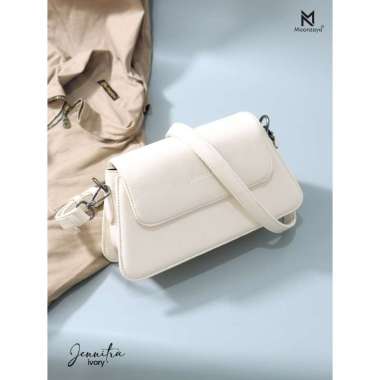 MOONZAYA - New Product Jennitra By Moonzaya Tas Selempang Wanita Tas Kekinian Waterproof Ivory