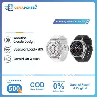 Watch 8 Classic 46mm, Exynos W1000 (Penta-Core, 3nm) Smartwatch AI NFC | Garansi Resmi Samsung 1 Tah