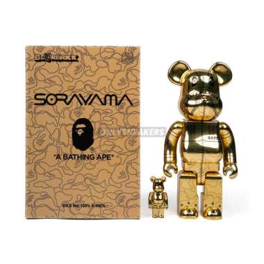 BE@RBRICK BAPE CAMO SHARK 100％&amp;400％ GOLD CAMO SHARK BE@RBRICK GOLD 100% & 400%
