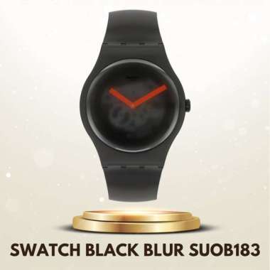 Swatch SUOB183 Black Blur - Jam Tangan Swatch Unisex Original