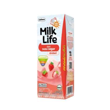 MilkLife Susu UHT Teens Strawberry 200 ml