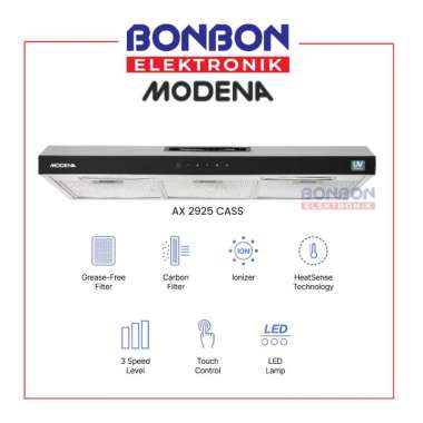 MODENA Purifier Slim Hood Hybrid AX-2925-CASS / AX2925CASS / AX 2925 CASS - Stainless Body - Touch C