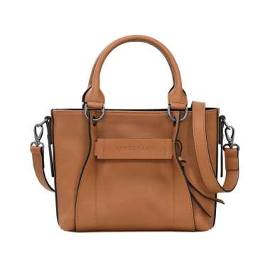 Longchamp 3D Small Leather Handbag Natural