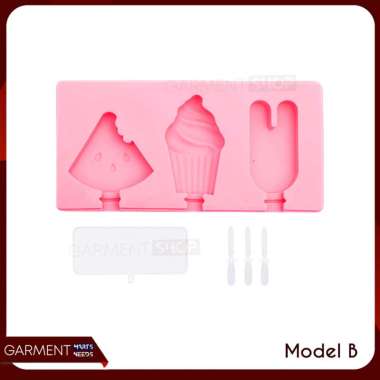 Cetakan Es Krim Silikon Karakter Bentuk Lucu Popsicle Cetakan Silicon Ice Cream Kue Jelly Mold Cokel