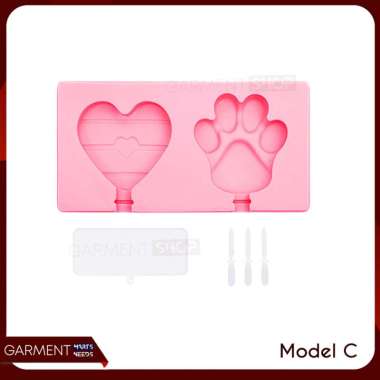 Cetakan Es Krim Silikon Karakter Bentuk Lucu Popsicle Cetakan Silicon Ice Cream Kue Jelly Mold Cokel