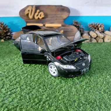 Diecast Miniatur Mazda 6 Atenza 2002 hitam skala 1:18