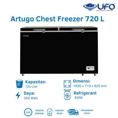 CHEST FREEZER ARTUGO CF732K 720 Liter – Freezer Box Kapasitas Besar Hemat Energi