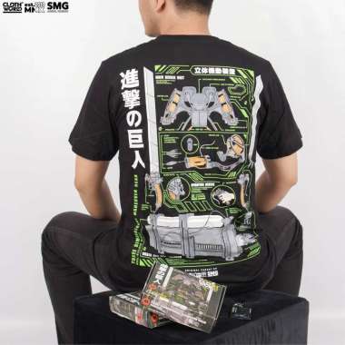 CLOWOR 3D Maneuver Gear Attack on Titan Anime T-Shirt L