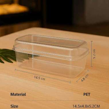 [10 PCS] Dessert Box Premium Mika Kotak Persegi Panjang Cup Dessert Puding Tiramisu Korea Premium W5