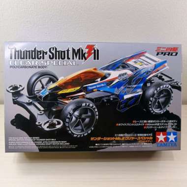 Tamiya mini 4wd Thunder shot MK II clear special Polycarbonate body, MS Chassis.