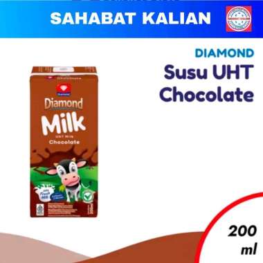 Susu Uht Diamond Milk 200ml 1 Karton Isi 24 CHOCOLATE