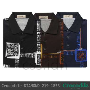 Kaos Kerah Pria Crocodile Diamond 219-1853 Cokelat XL