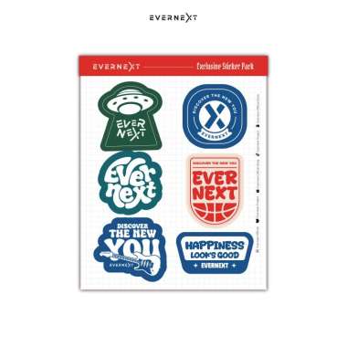 EVERNEXT - STICKER PACK VINYL PREMIUM WATERPROOF SEMI GLOSSY STIKER HELM MOTOR LAPTOP SKATEBOARD NEX