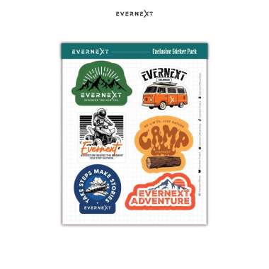 EVERNEXT - STICKER PACK VINYL PREMIUM WATERPROOF SEMI GLOSSY STIKER HELM MOTOR LAPTOP SKATEBOARD ADV