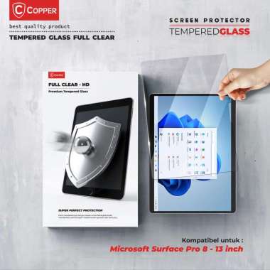 COPPER Tempered Glass Full Clear untuk Microsoft Surface Go 10,5 inch / Pro 12,3 inch / 13 inch - X 
