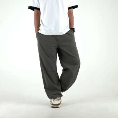 Mickout Machteg Balloon Pants - Celana Panjang Pria Crinkle Balloon Fit - Grey 32 Grey