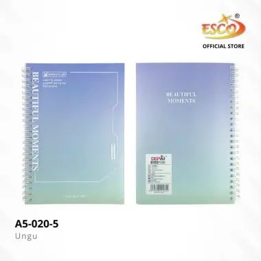 Notebook 020 Promo Esco Notebook Spiral A5 - Buku Catatan 70 Lembar Motif Gradient ...
