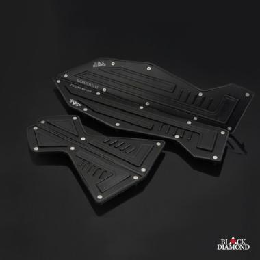 Bordes Footrest Striping Model Black Diamond Nmax Old Hitam