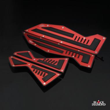 Bordes Footrest Striping Model Black Diamond Nmax Old Merah