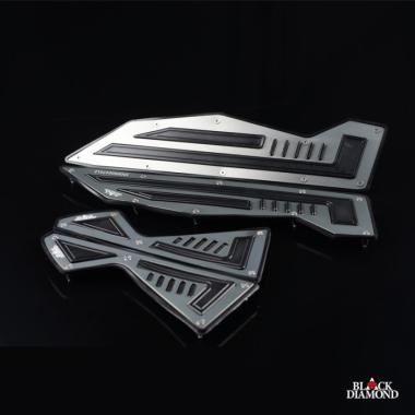 Bordes Footrest Striping Model Black Diamond Nmax Old Silver