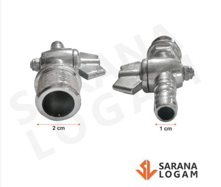 Stop Kran Gas / Nozle Gas Drat Luar 1/2" Nankai