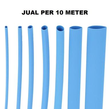 Per 10 Meter Selang Bakar 6 mm Biru Pembungkus Pengaman Isolasi Kabel