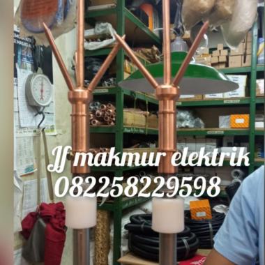 penangkal petir trisula +tiang + nepel + nilon