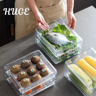 REJECK Rak Organizer Kulkas Multifungsi Storage Sayur Box 2 Tingkat- - SAYUR BEST SELLER Multicolor