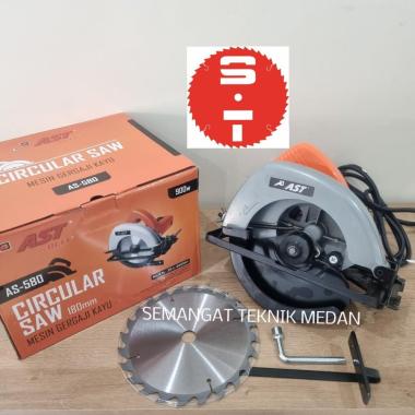 AS-580 MESIN BELAH POTONG GERGAJI KAYU CIRCULAR SAW 900 WATT 7" AST