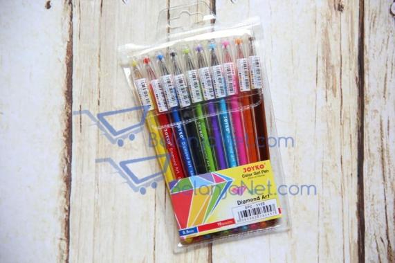 Pen Gel Joyko Diamond Art Set 10 warna GPC-310S