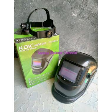 KDK Welding Helmet Helm Topi Topeng Kedok Las Auto Dark Otomatis