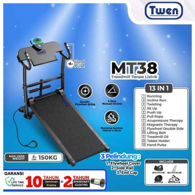 Twen MT31 MT38 Treadmill Manual Multifungsi Treadmill Manual Tanpa Listrik Treadmill Termurah MT38