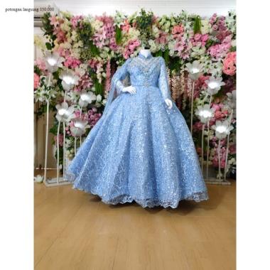 Baju pakaian gaun pengantin busana pernikahan wanita gown dress wedding dress muslim perempuan hijab