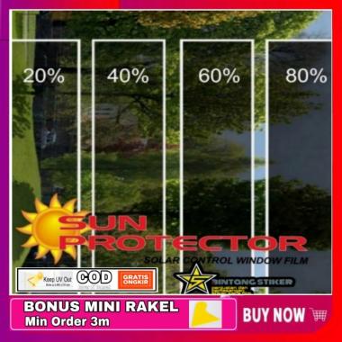 STICKER KACA STIKER KACA JENDELA RUMAH FILM ONE WAY HITAM CERMIN MOBIL ukuran 20%
