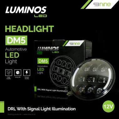 LUMINOS DAYMAKER LED 5.75 INCH 9 MATA LENSA HIGH LOW SUPER TERANG ukuran DM5