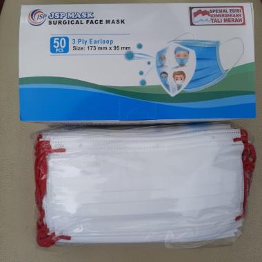 Masker jsp merdeka,masker jsp merah putih,masker medis jsp merdeka 09/pth tl merah