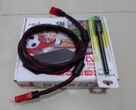 Paket Hemat STB TV DIGITAL ADVANCE STP-A01 + WiFi Dongle + Kabel HDMI1.5meter HDTV CABLE 1080P