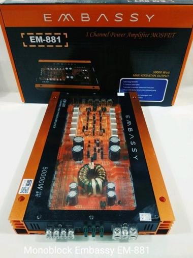 Power Amplifier Mobil Embassy EM881 50000watt