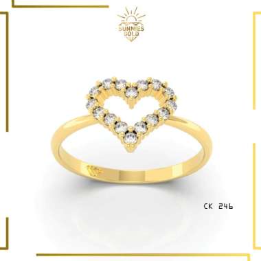 CINCIN WANITA EMAS ASLI KADAR 300/6 KARAT DAN KADAR 375/8 KARAT CINCIN LOVE EMAS CINCIN REMAJA DEWAS