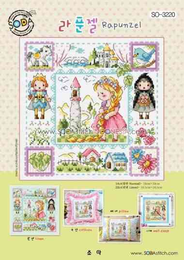 Paket Kristik Strimin Sodastitch SO-3220 - Rapunzel Paket Lengkap