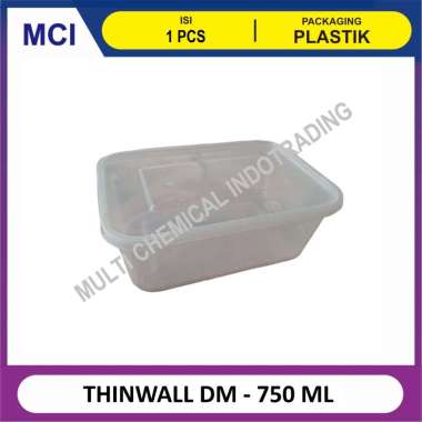 DM THINWALL PERSEGI 750 ML / TOPLES MAKANAN / KOTAK MAKANAN PLASTIK