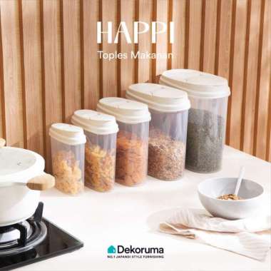 Dekoruma HAPPI Toples / Tempat Penyimpanan Makanan set of 5