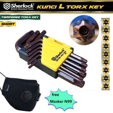 SHERLOCK KUNCI L SET BINTANG TORX KEY - PENDEK L Bintang